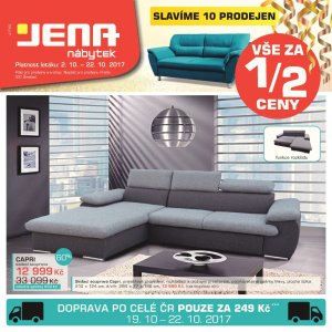 akční leták Jena nábytek 2.10.2017-22.10.2017