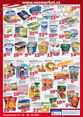 akční leták ESO MARKET 11.10.2017-22.10.2017