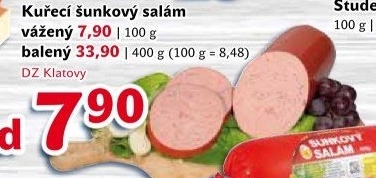 Kuřecí šunkový salám DZ Klatovy