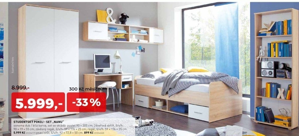 Studentský pokoj NANU