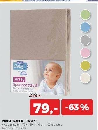 Prostěradlo JERSEY 60-70x120-140