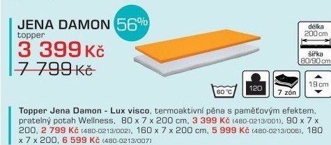 Matrace Topper Jena Damon - Lux visco