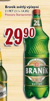 Pivo světlé výčepní 10° Braník