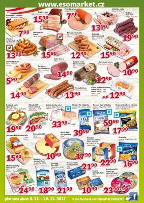 akční leták ESO MARKET 8.11.2017-19.11.2017