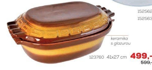 Pekáč keramika glazura s víkem 6 l