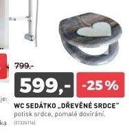 WC sedátko DŘEVĚNÉ SRDCE