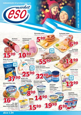 akční leták ESO MARKET 22.11.2017-3.12.2017