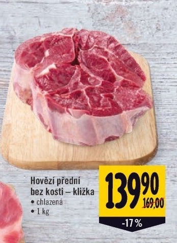 Hovězí přední bez kosti - kližka