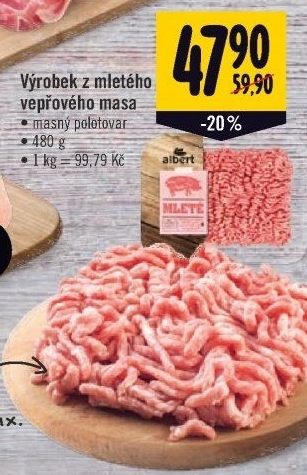 Maso mleté vepřové Albert