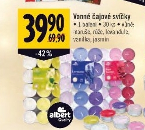 Vonné čajové svíčky Albert Quality