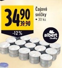 Svíčky čajové Albert Quality
