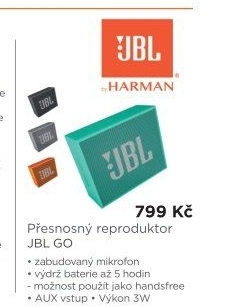 Přenosný reproduktor Go JBL