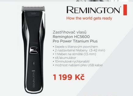 Zastříhavač vlasů Remington HC5600