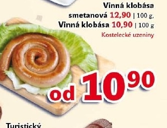 Vinná klobása smetanová Kostelecké uzeniny