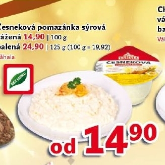 Česneková sýrová pomazánka Váhala