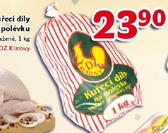 Kuřecí díly na polévku mražené DZ Klatovy