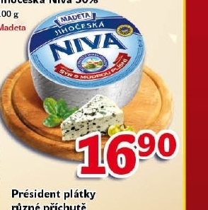 Sýr Niva Jihočeská 50% Madeta