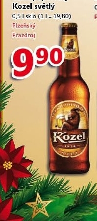 Pivo světlé výčepní 10°Velkopopovický Kozel