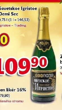 Sekt Demi Sec Sovetskoe Igristoe
