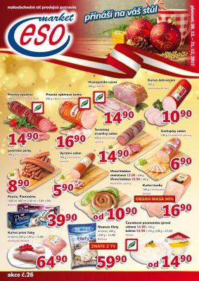 akční leták ESO MARKET 20.12.2017-31.12.2017