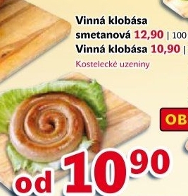 Vinná klobása smetanová Kostelecké uzeniny