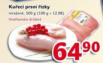Řízky kuřecí prsní mražené Vodňanské kuře
