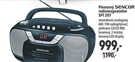 Rádio s CD Sencor SPT 207 - Globus akcniletaky.com