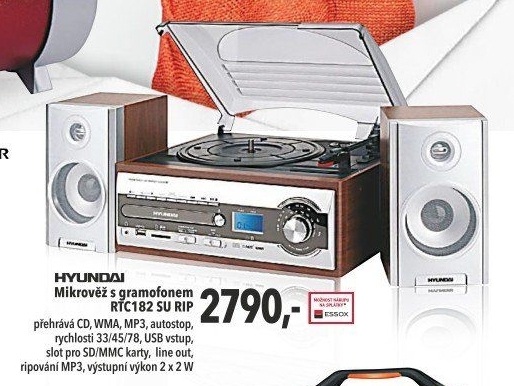 Mikrověž s gramofonemRTC182 SU RIP Hyundai