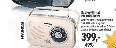 Rádio PR 100B Retro Hyundai