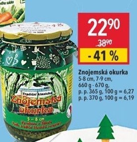 Okurky Znojemská okurka