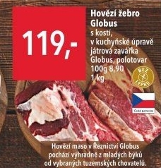 Hovězí žebra s kostí Globus