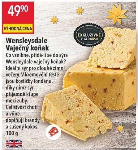 Sýr Wensleysdale s koňakem