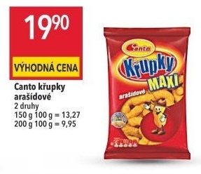 Křupky arašídové Canto