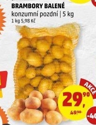 Brambory konzumní pozdní