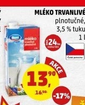 Trvanlivé mléko Boni - 3,5% plnotučné