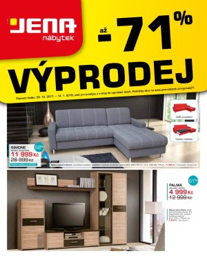 akční leták Jena nábytek 29.12.2018-14.1.2019