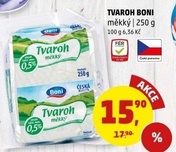 Tvaroh měkký Boni