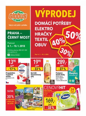 akční leták Globus 4.1.2018-10.1.2018