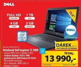 Notebook Dell Inspiron 15 3000 - Euronics akcniletaky.com