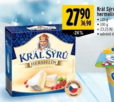 Sýr Hermelín Král sýrů