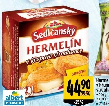 Hermelín v křupavé strouhance Sedlčanský