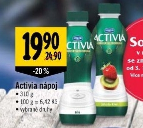 Jogurtový nápoj Activia Danone