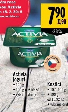 Bílý jogurt Activia Danone