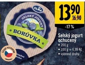 Jogurt selský ochucený Olma