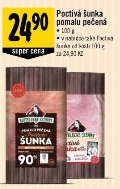 Šunka od kosti poctivá nejvyšší jakosti Kostelecké uzeniny