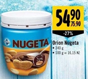 Čokokrém arašídový Nugeta Orion