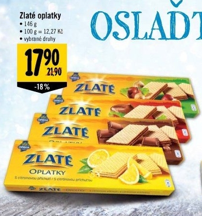 Oplatky Zlaté Opavia