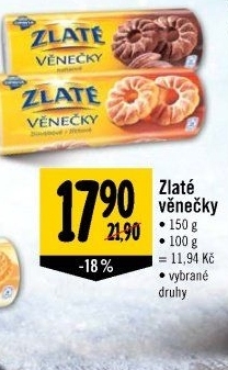 Věnečky Zlaté Opavia