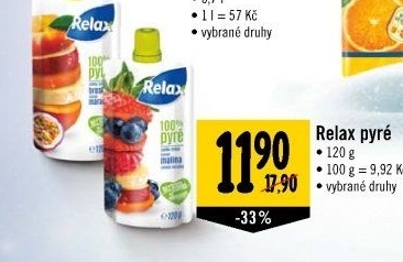 Kapsička ovocné pyré Relax