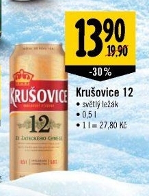 Pivo světlý ležák 12° Krušovice